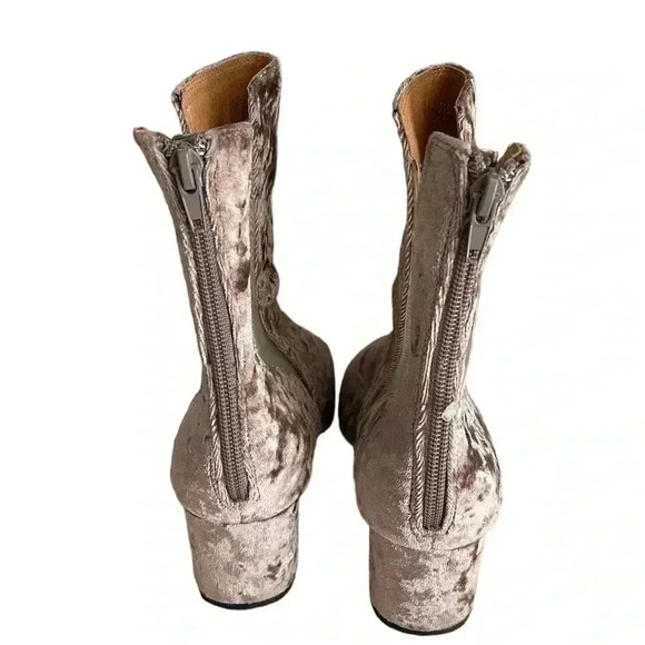 Jeffrey Campbell for Free People crushed velvet pointy toe ankle boots mauve 8 - Picture 6 of 9